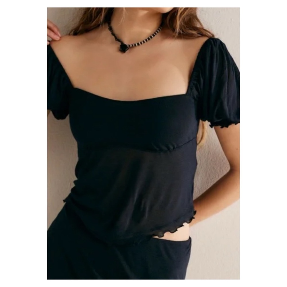 🔥NWTS-$100 Stunning SET! FREE PEOPLE Avida Top & Skirt Boudoir Inspired Black XL - Picture 6 of 8